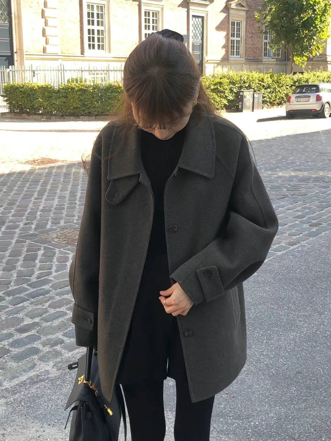 Ounce cashmere half handmade coat – LEDAY
