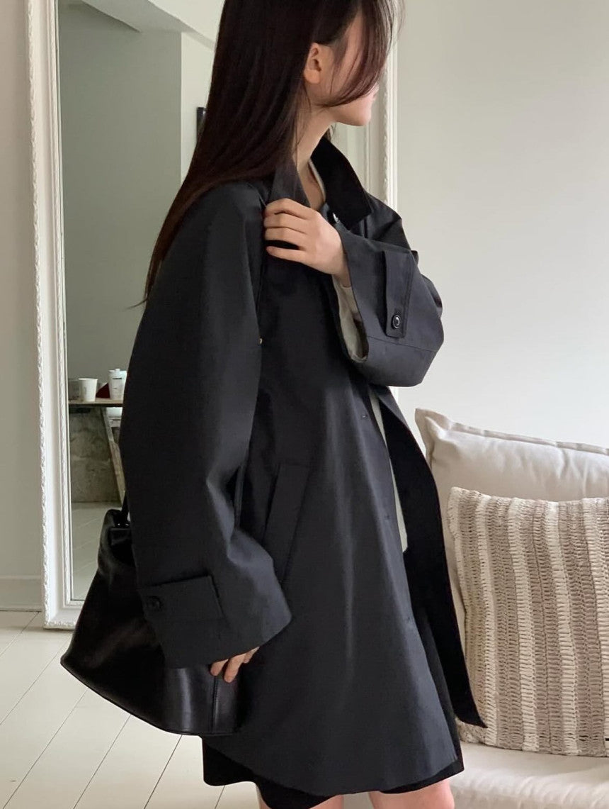 meli high-neck trench-2col