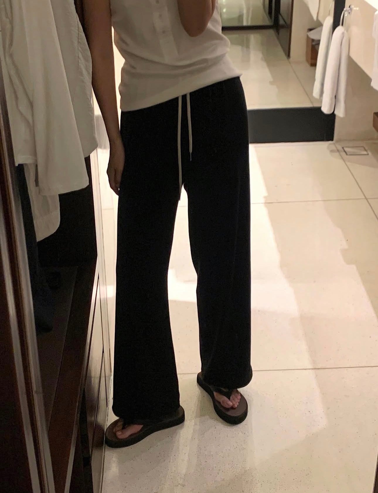 liter lounge air staight pants-3col