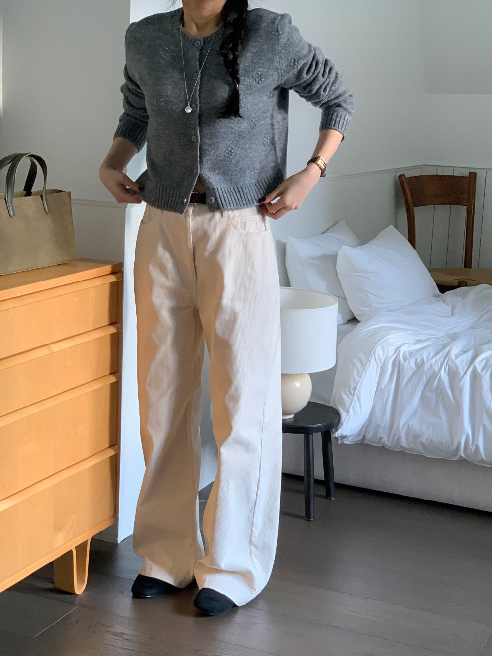 Bubble flower cardigan-2col