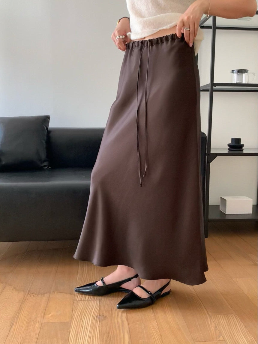 Cello satin skirt-3col/ショート丈あり