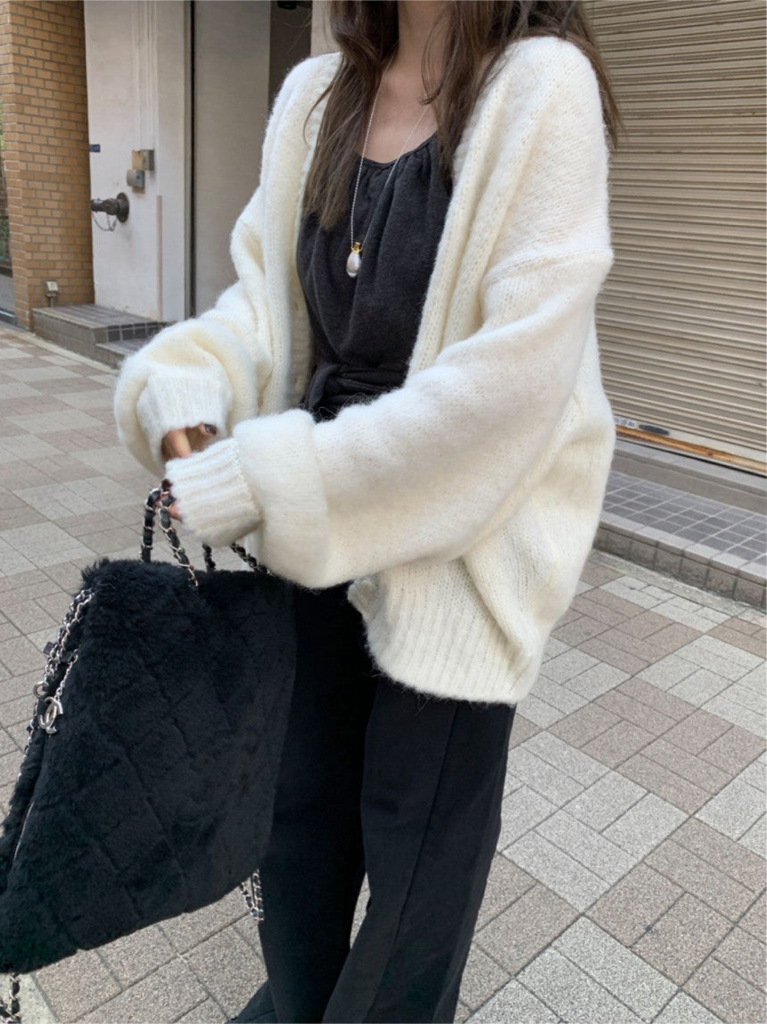 long brush cardigan-3col