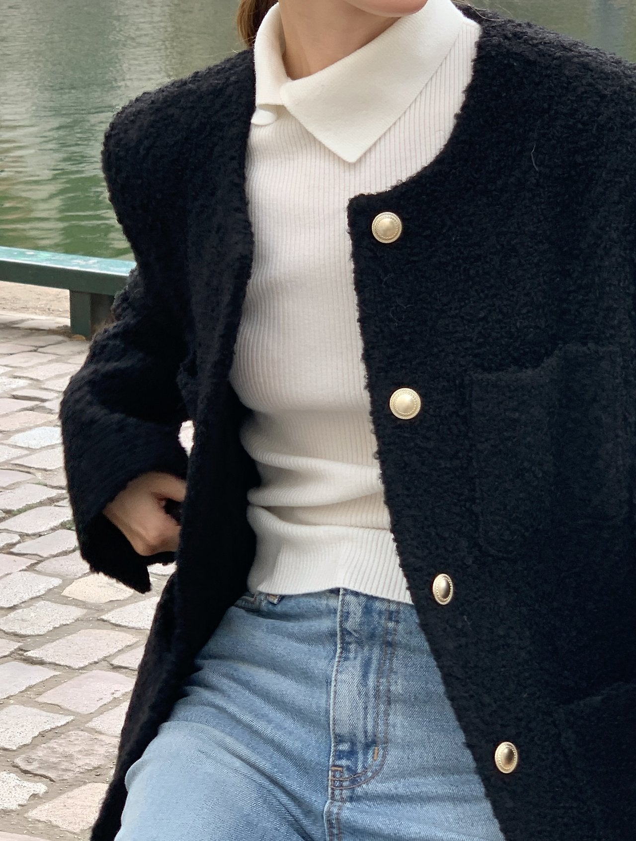 Ellie half tweed jacket-2col