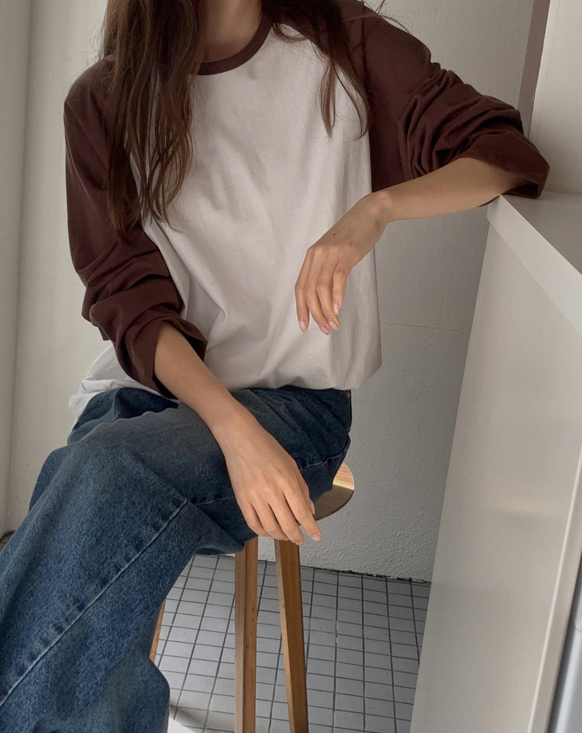 cotton raglan T-3col