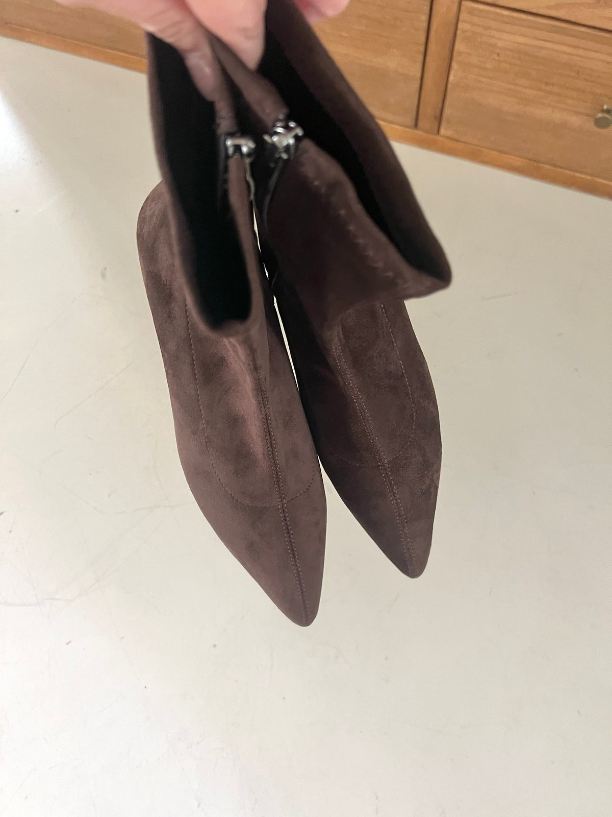Stretch Suede Ankle Boots-4col
