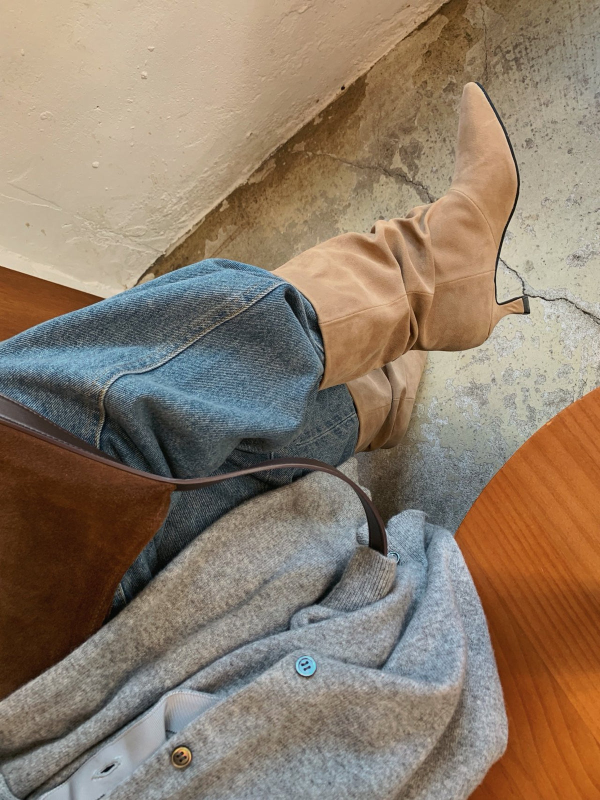 suede slouch boots-3col