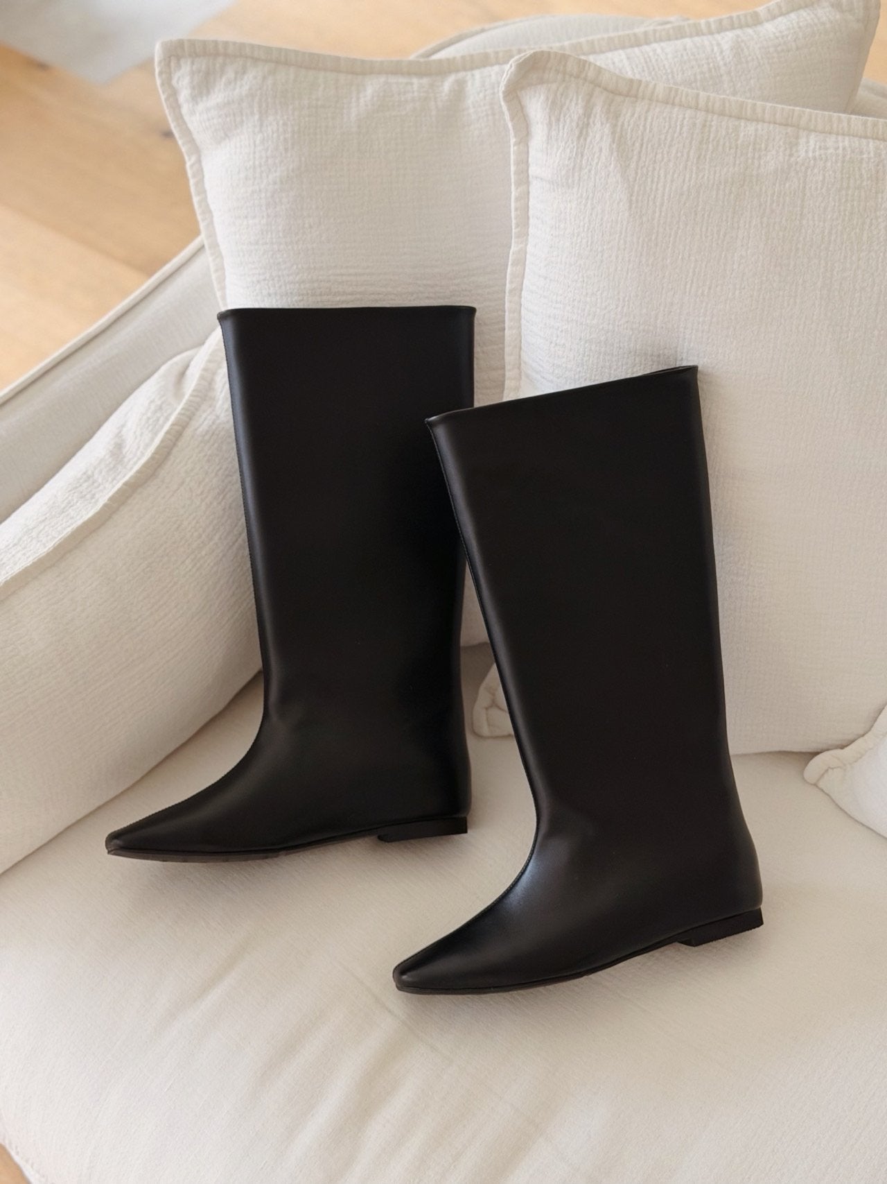 hidden wedge boots.