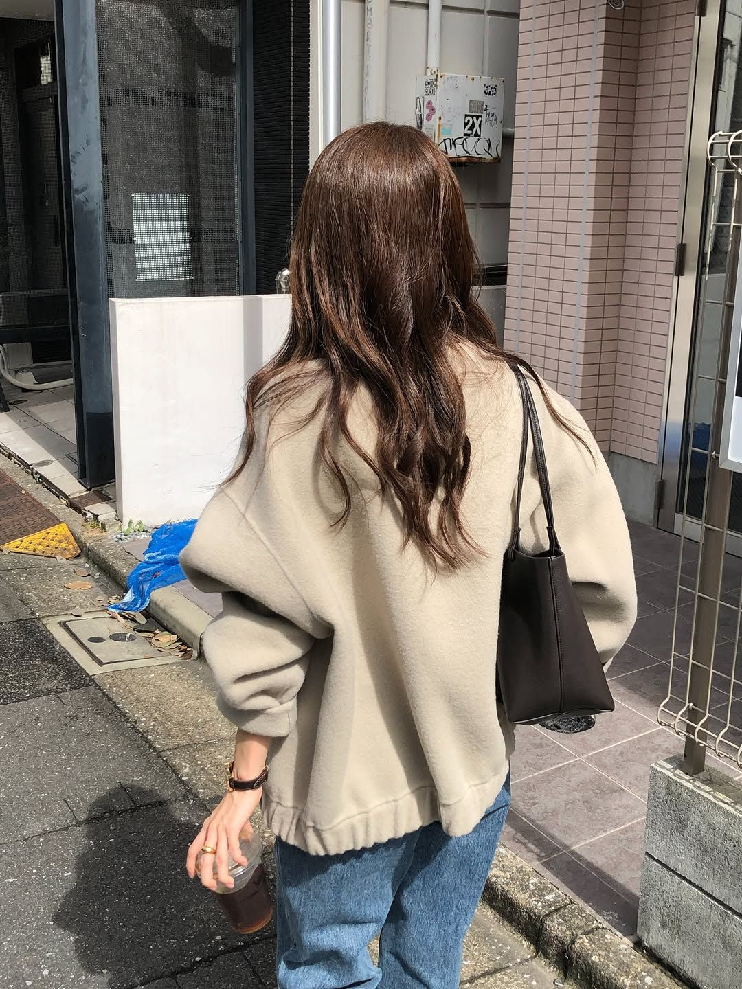delphine wool handmade blouson-2col