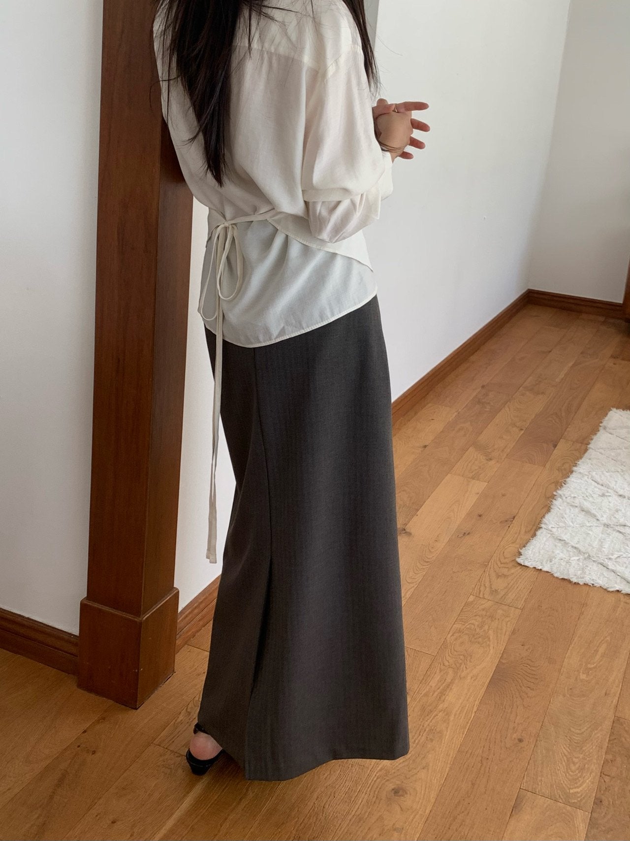 Meli wrap blouse-2col