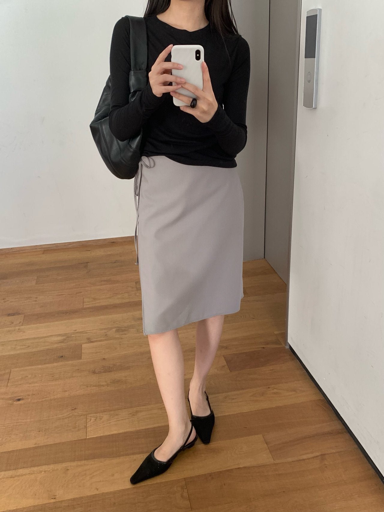 Sandy wrap skirt-2col