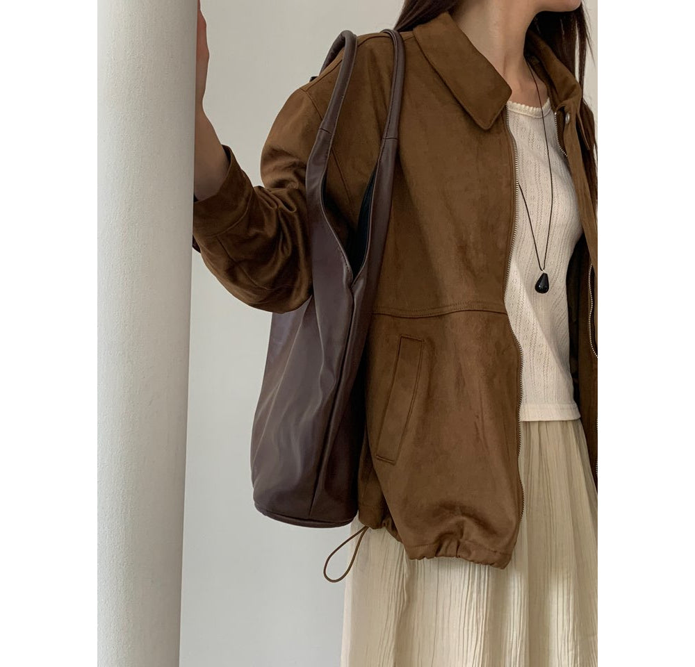Mented Suede Jacket-2col
