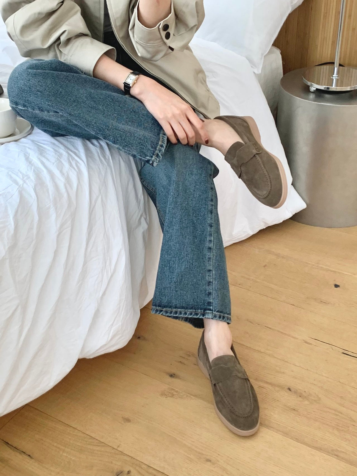 Real leather loafers-3col