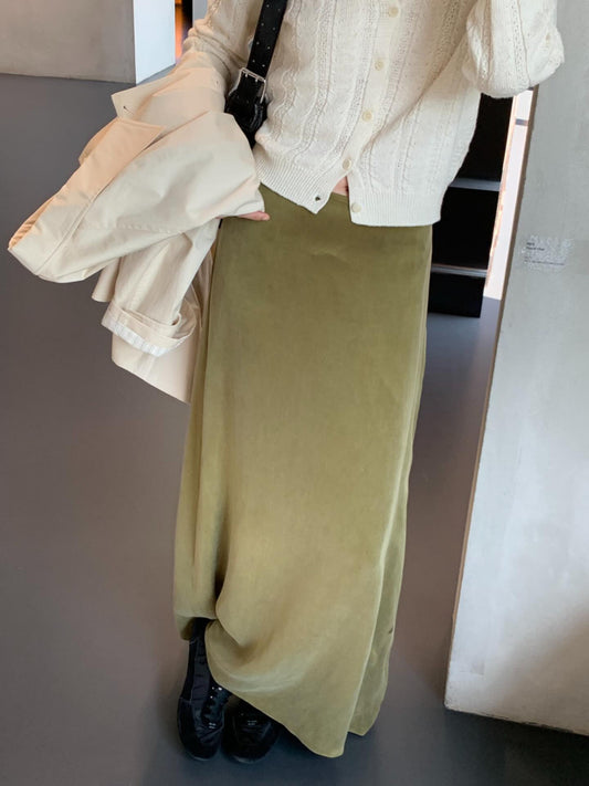 Cupra maxi skirt-2col