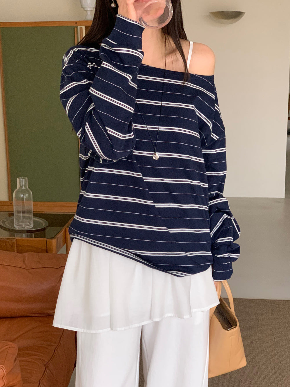 Celine off shoulder T-4col