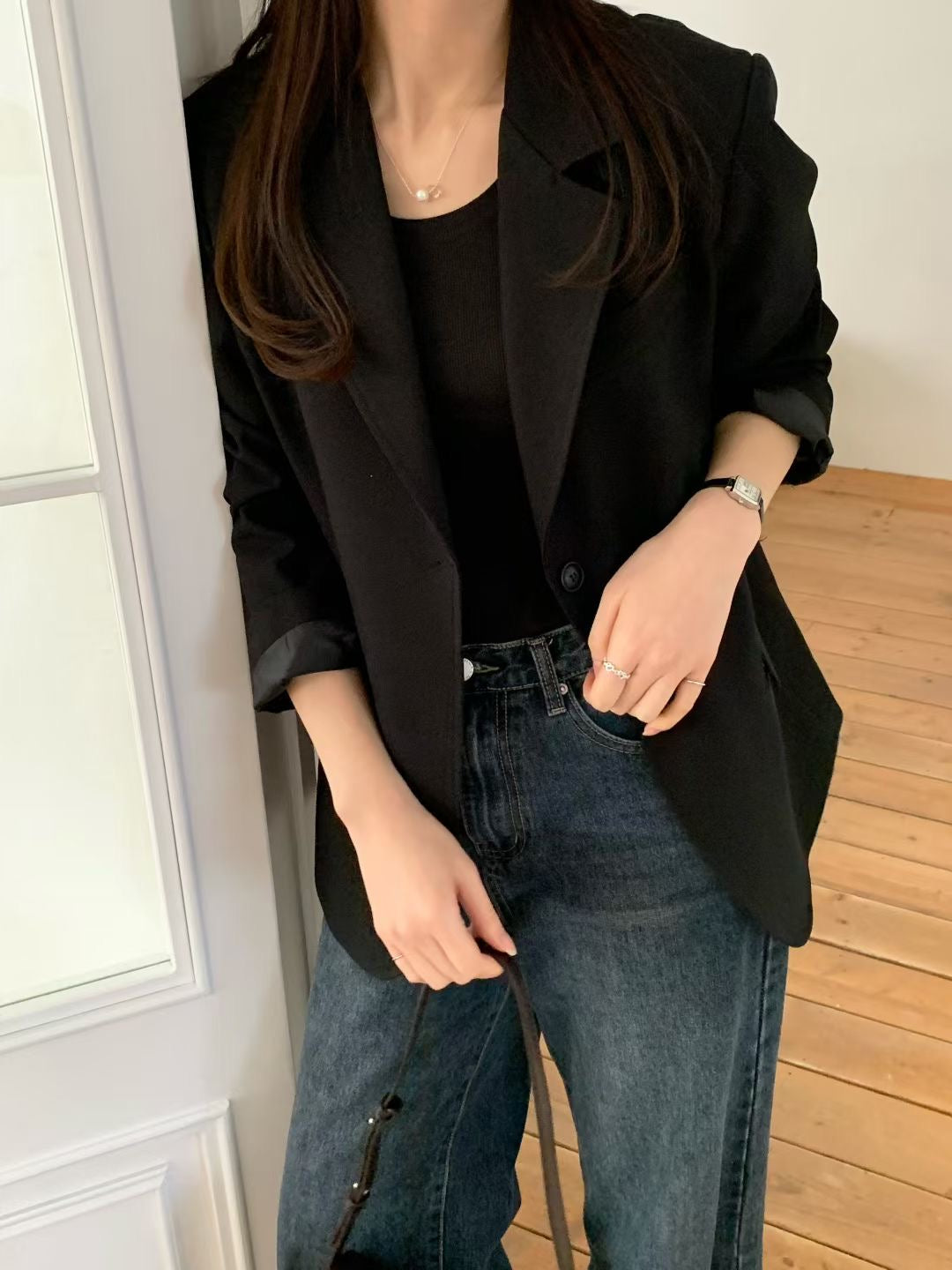 Jennie single two button jacket-3col