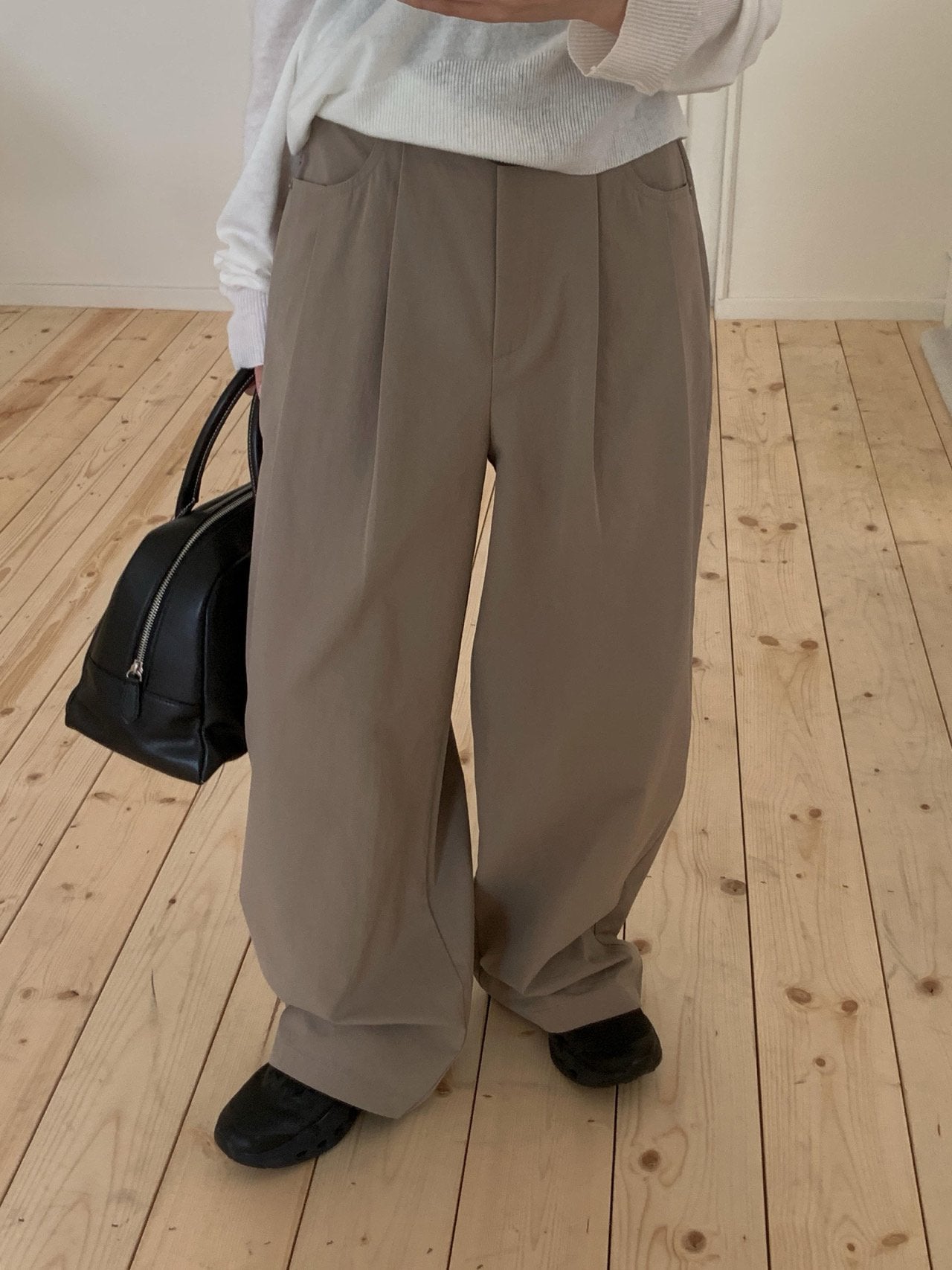 tony cotton pants-2col