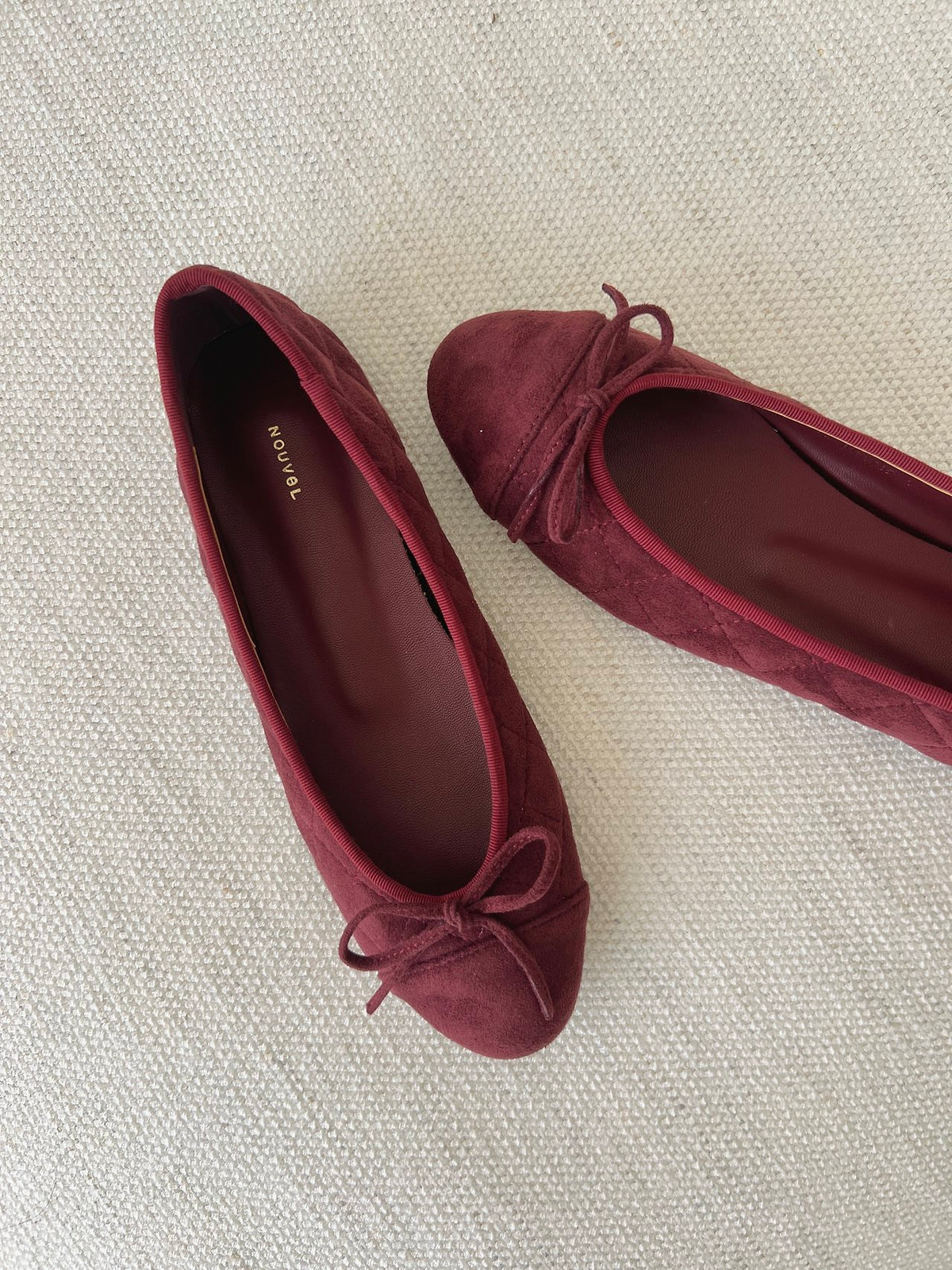 Suede Nubuck Ribbon Flats-5col