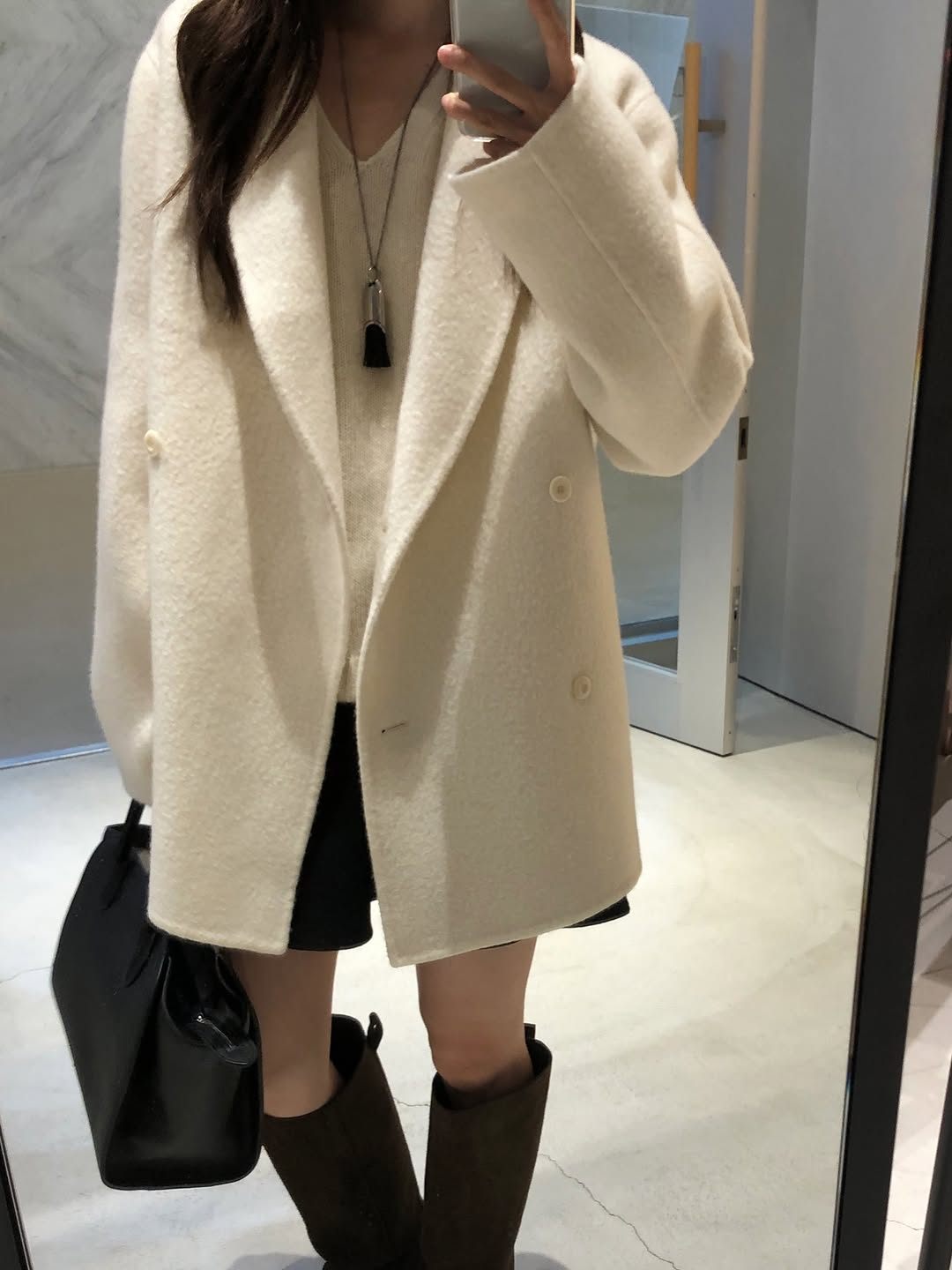 yvette double half handmade jacket-2col