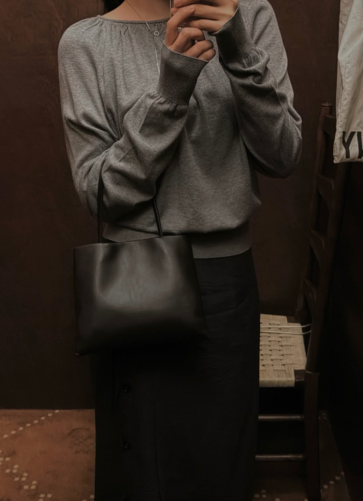 Lamb leather laptop bag