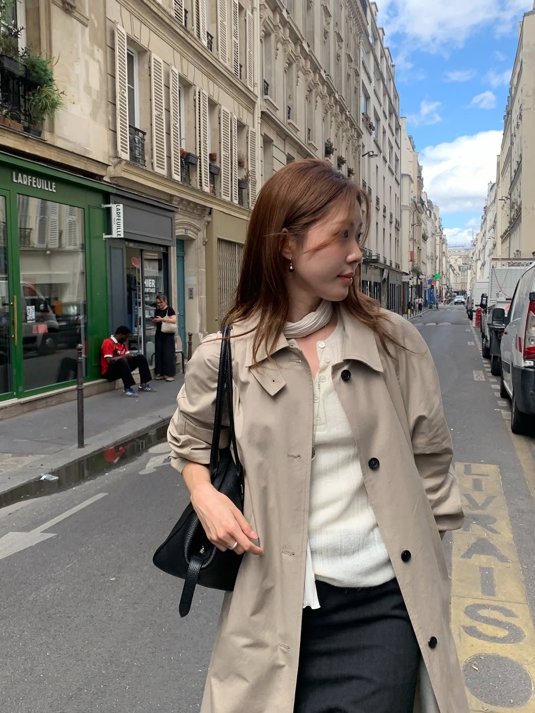 Barnet long trench coat