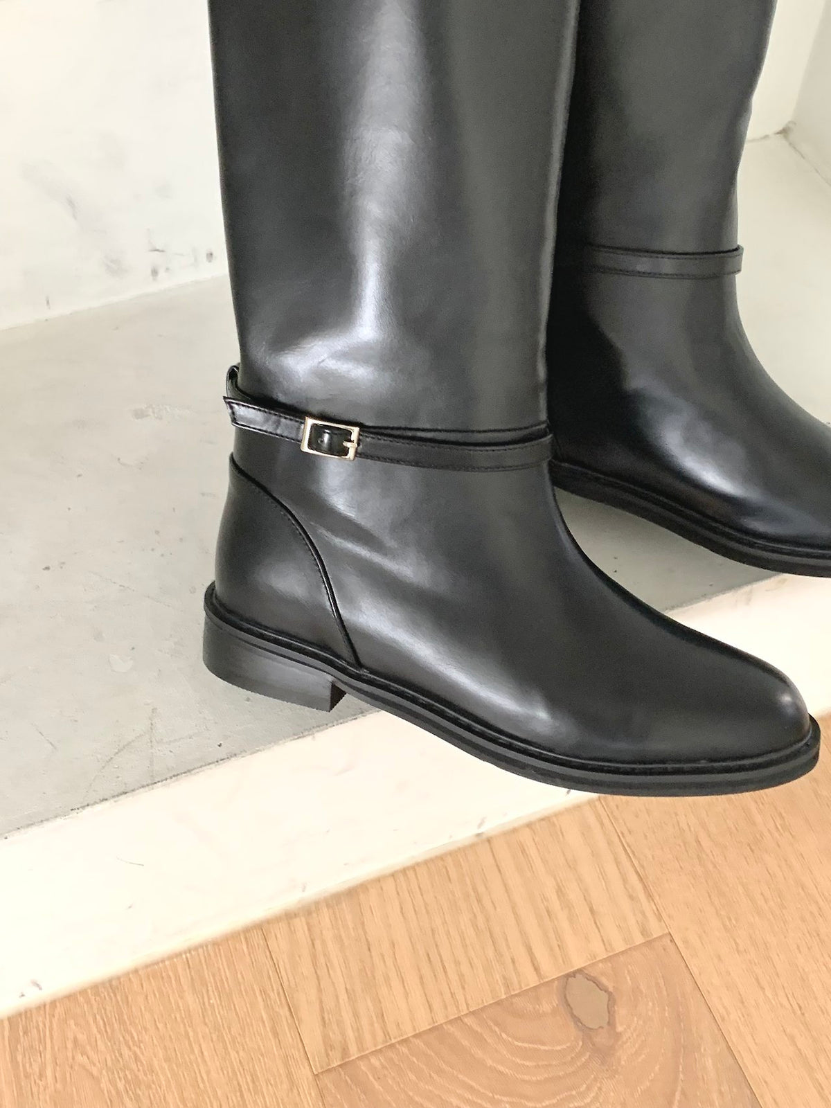 Ankle Detail Long Boots-2col