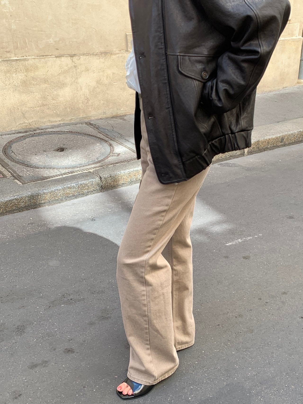 Hale lambskin leather blouson-2col