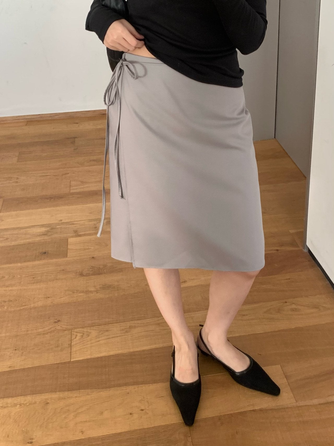 Sandy wrap skirt-2col