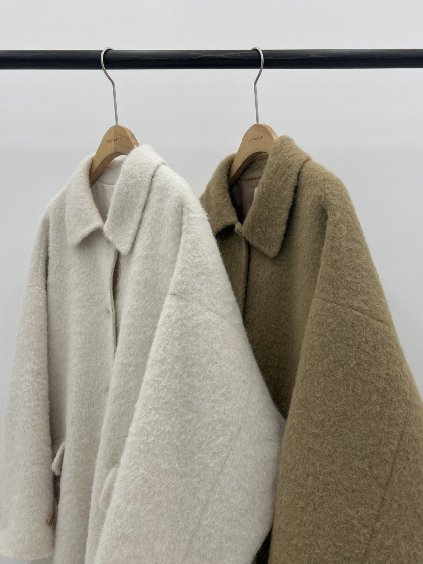 Lea alpaca handmade coat-2col