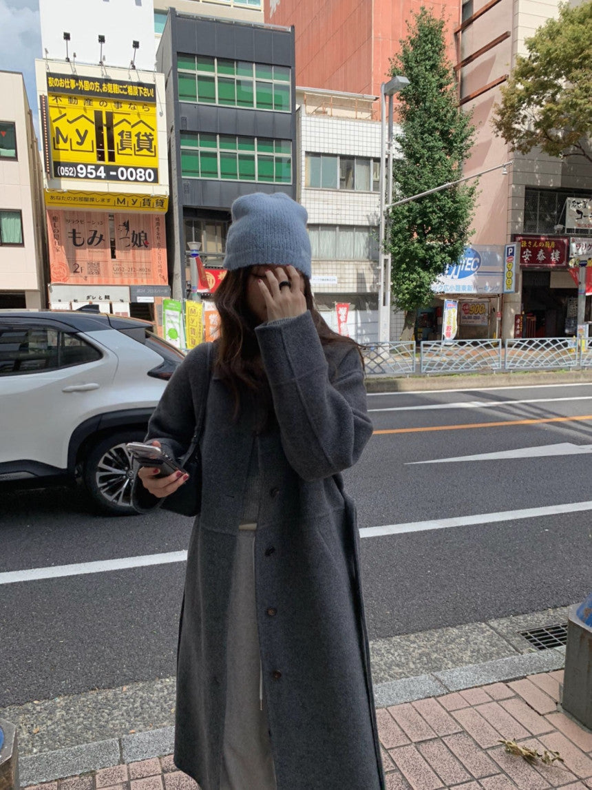 Cookie long handmade coat-2col