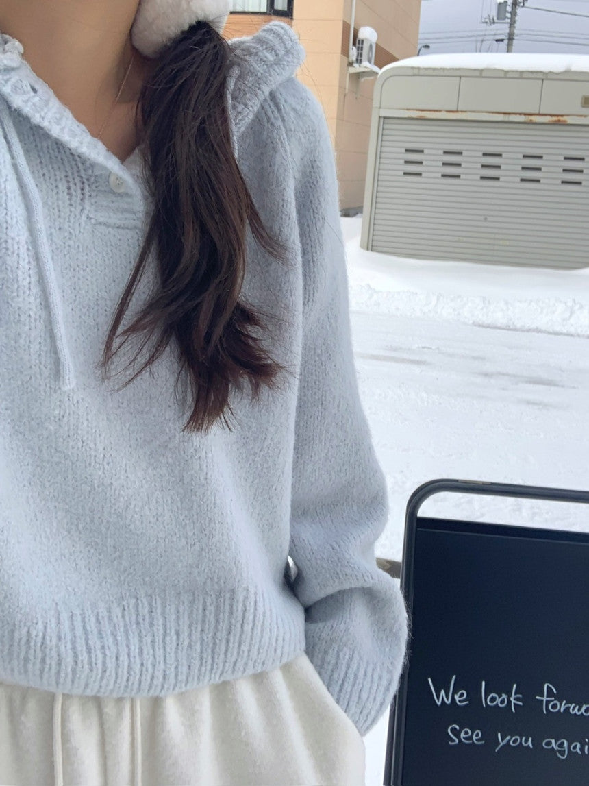 liter momo alpaca hood knit-2col