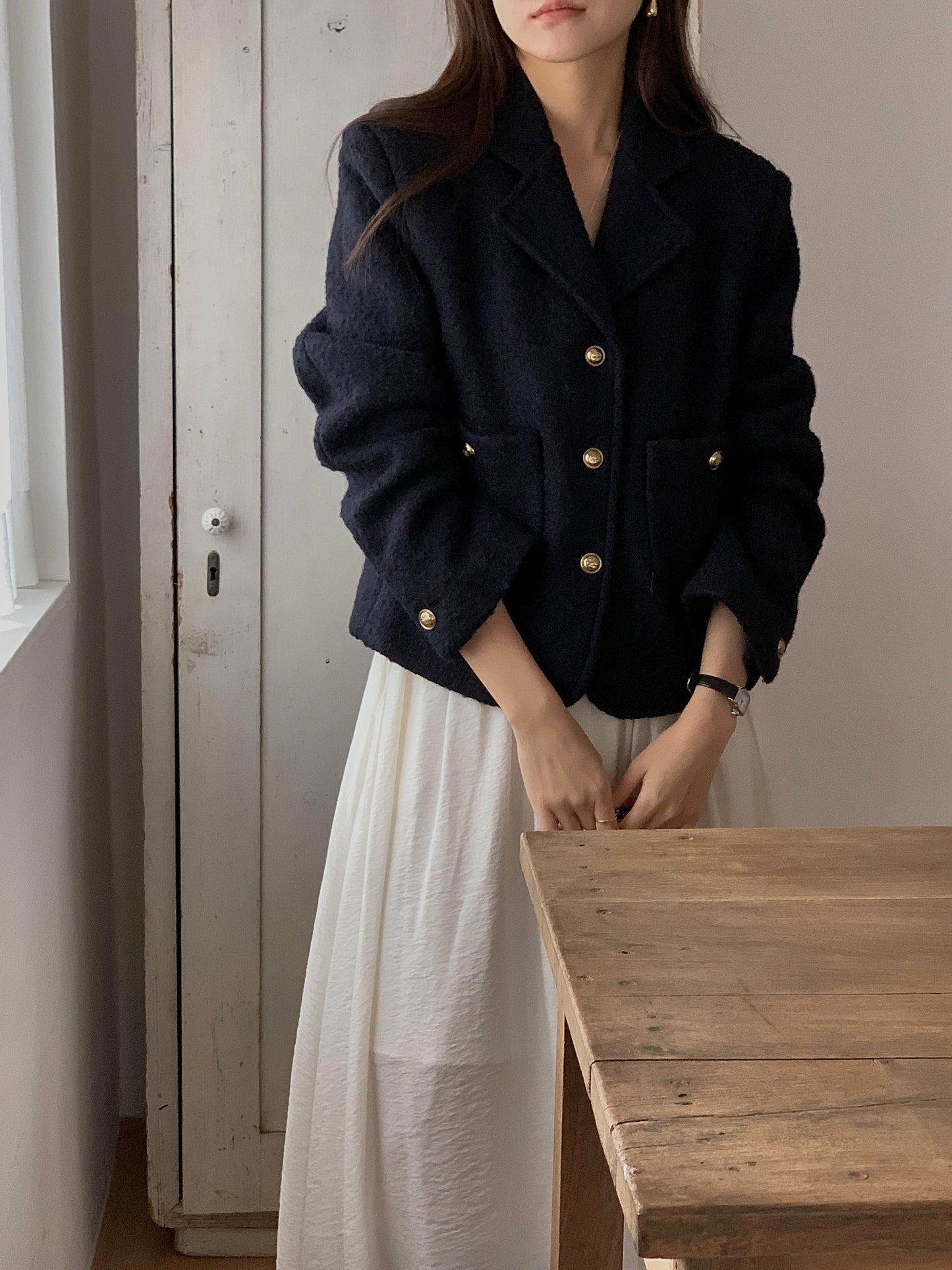 navy即納 New Vianna jacket-2col