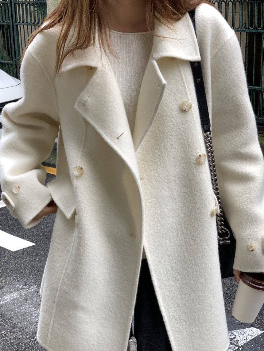 Ellen double handmade coat-2col