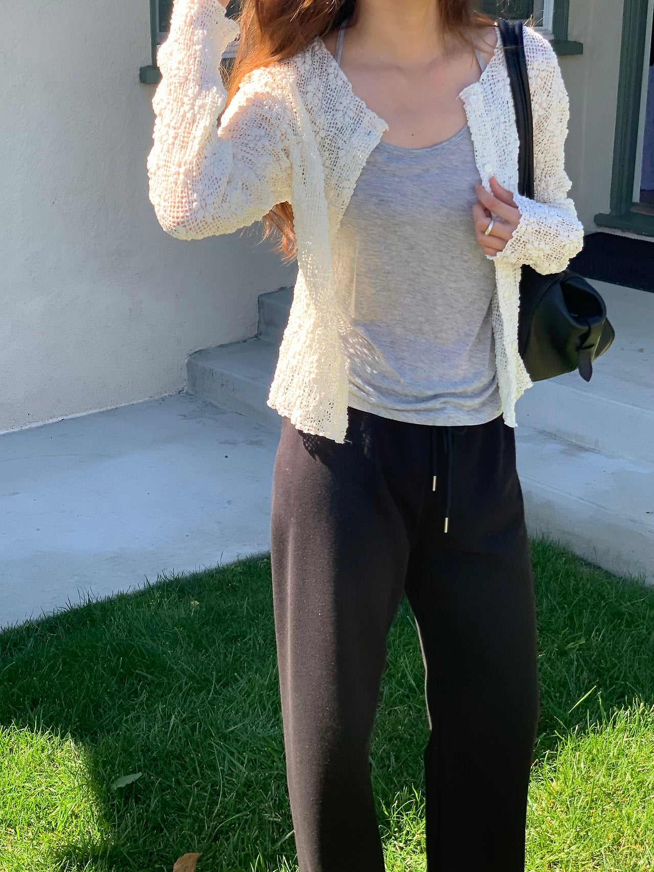 Flora textured cardigan