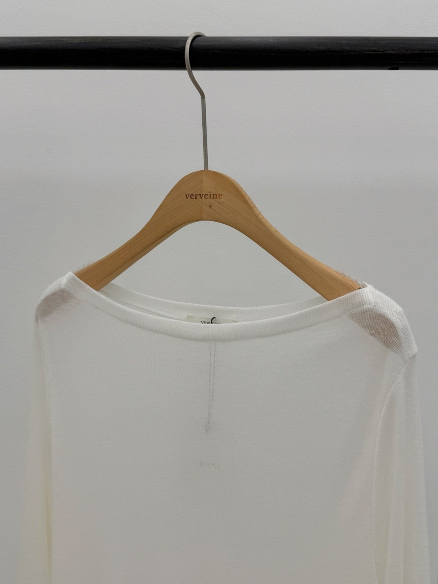 Bay wool tencel boat neck T-3col