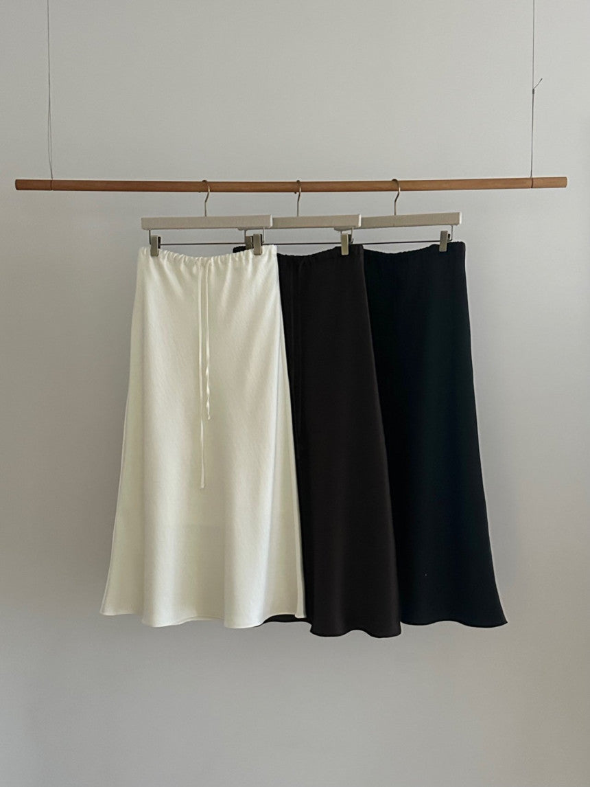 Cello satin skirt-3col/ショート丈あり