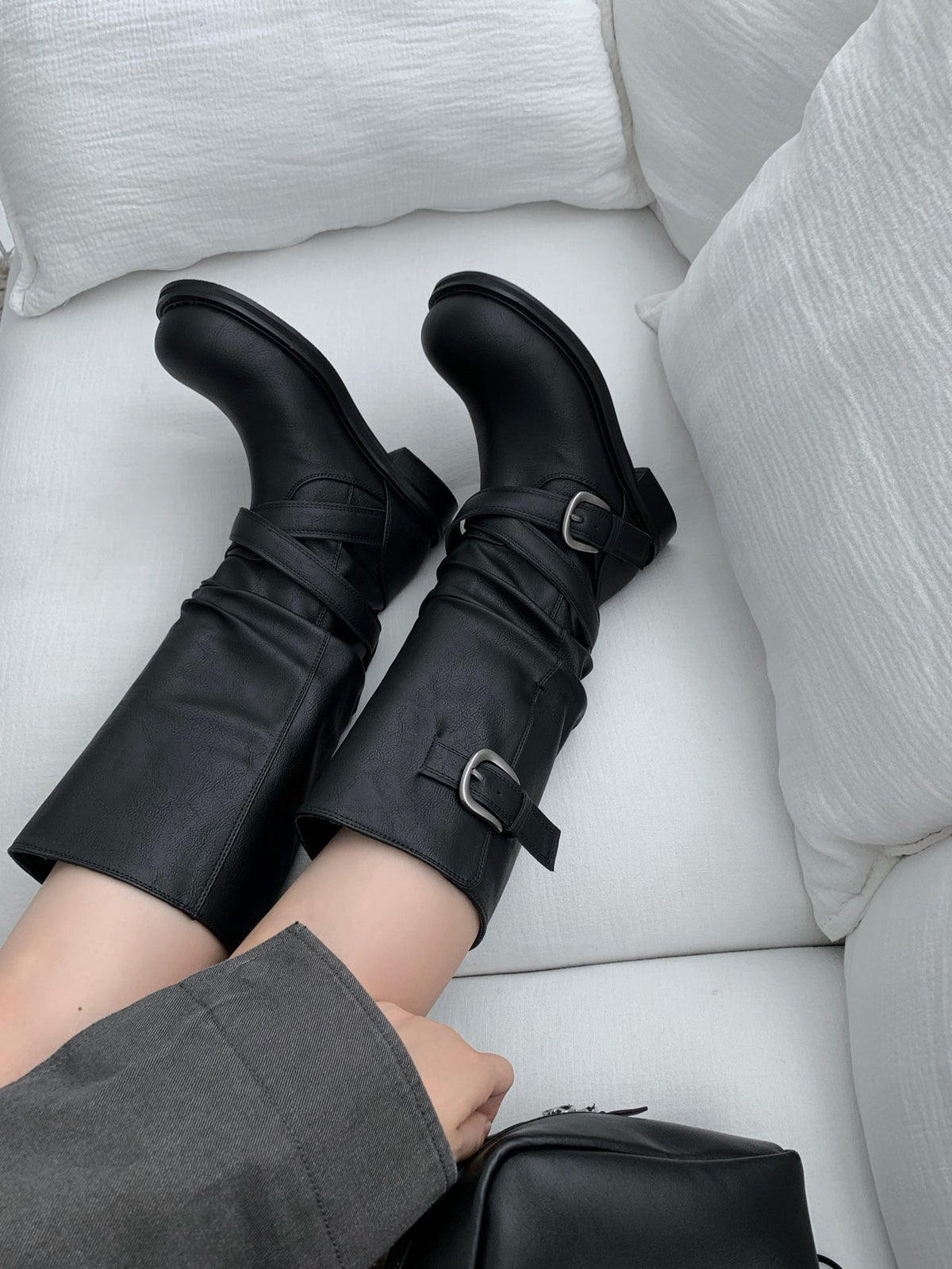 buckle fold-over boots-2col
