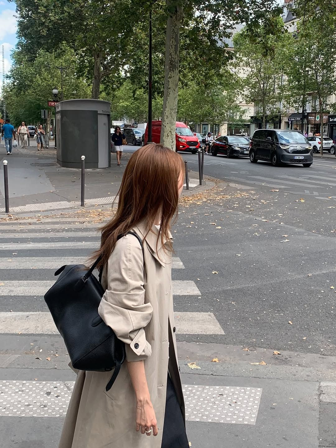 Barnet long trench coat
