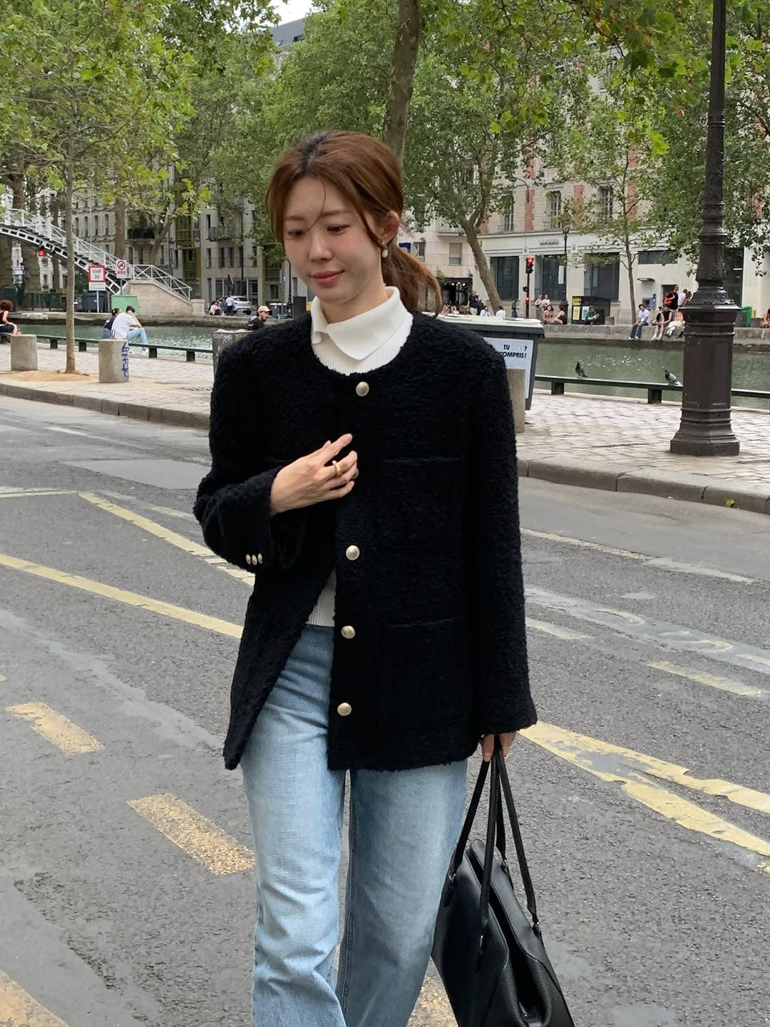 Ellie half tweed jacket-2col