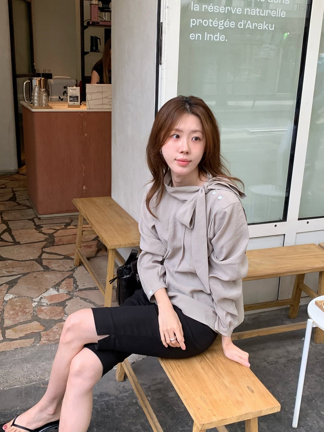 Ere scarf blouse-2col