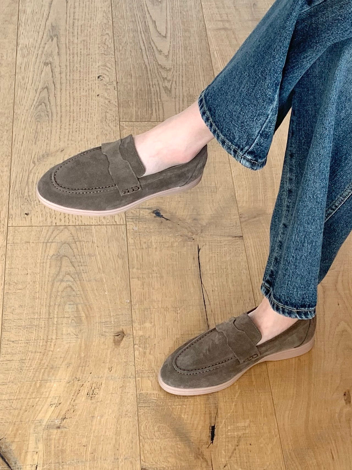 Real leather loafers-3col