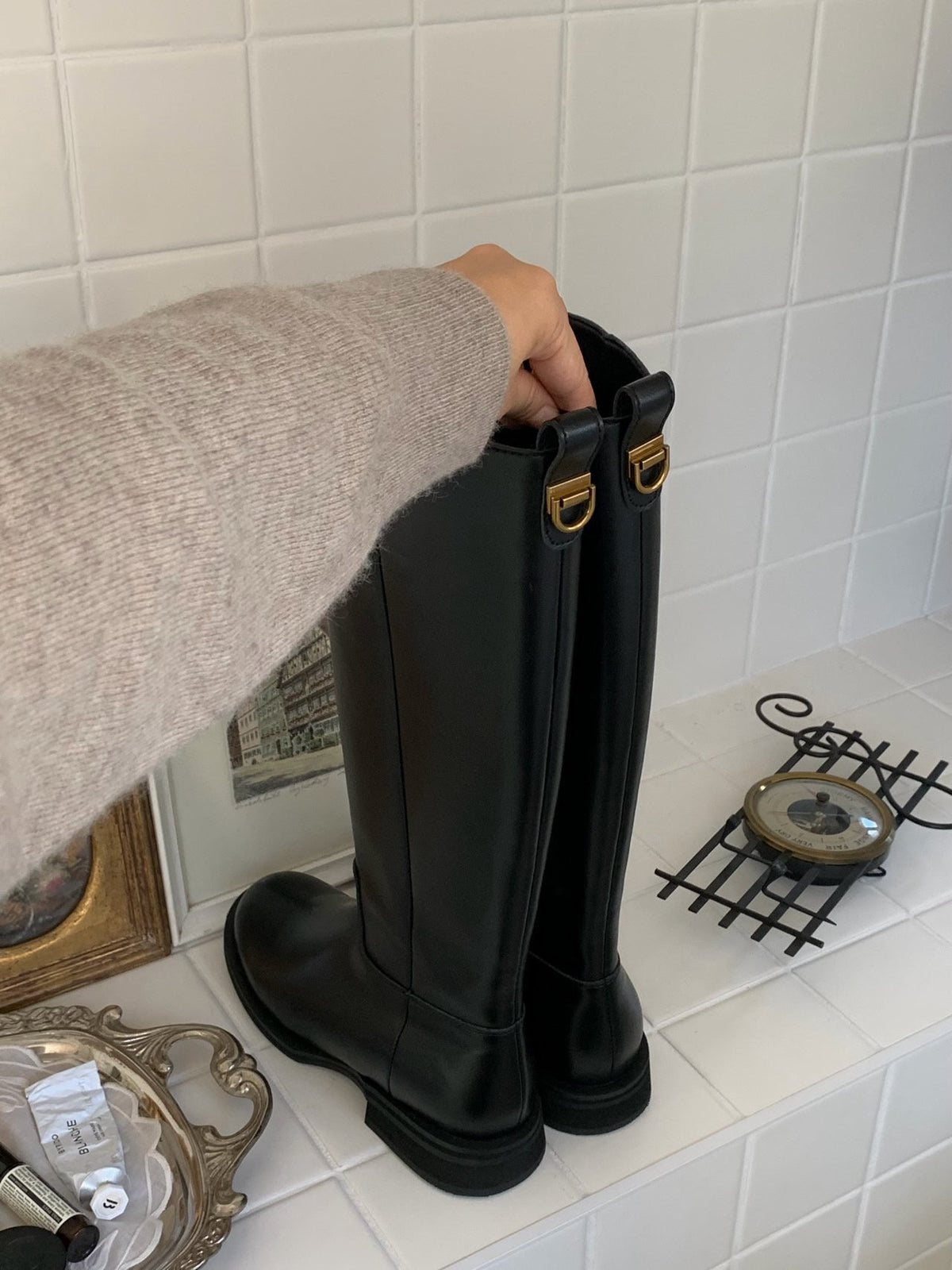 classic d-ring long boots