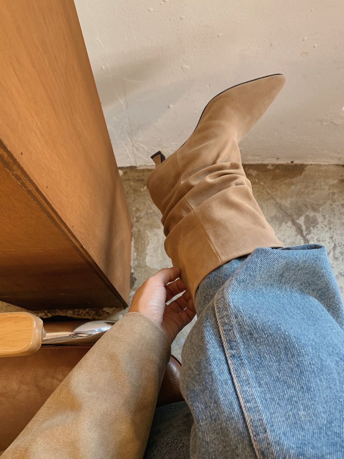 suede slouch boots-3col