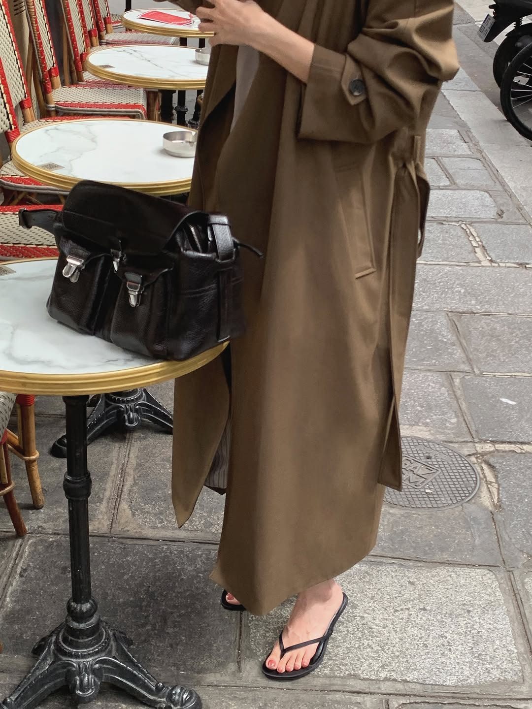 mare stripe-lining trench coat-2col