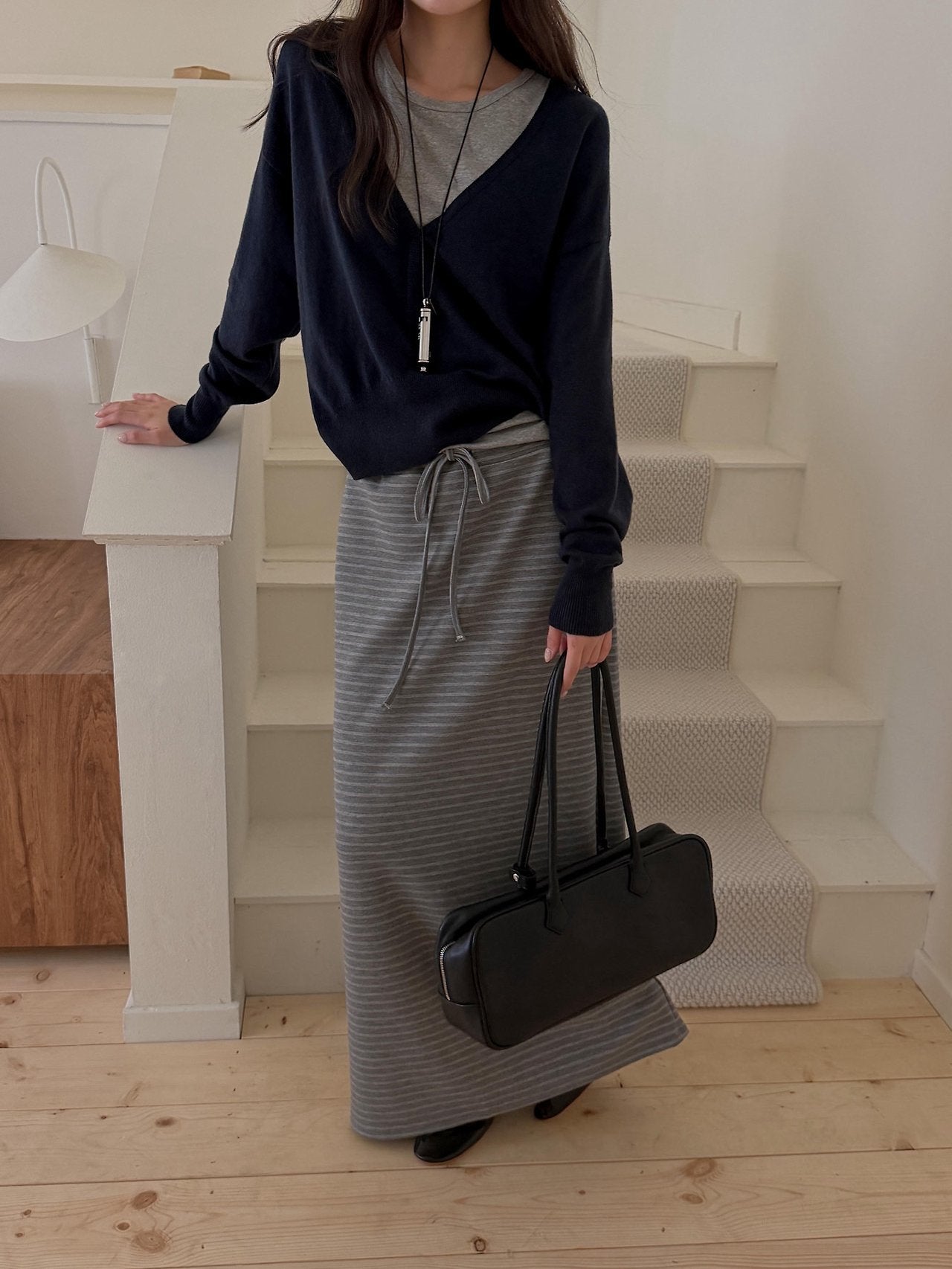 low neck knit-3col