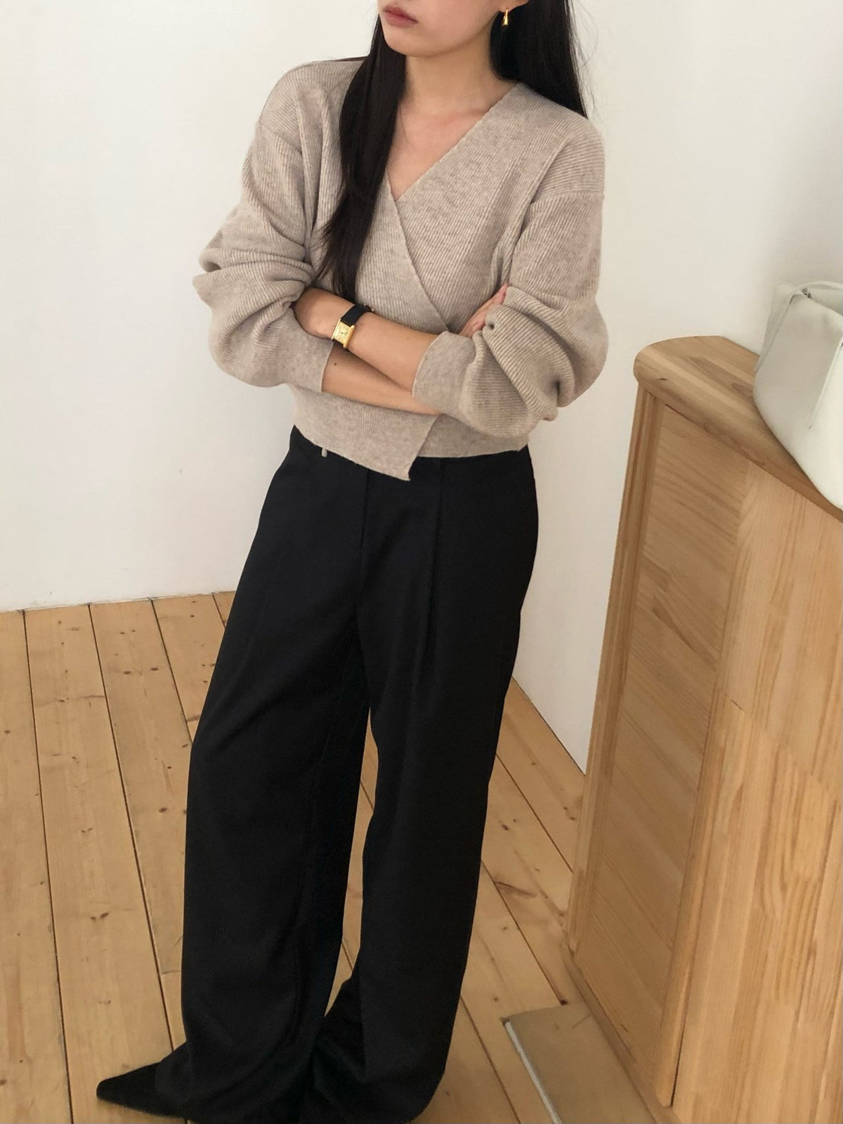 line wrap knit-3col