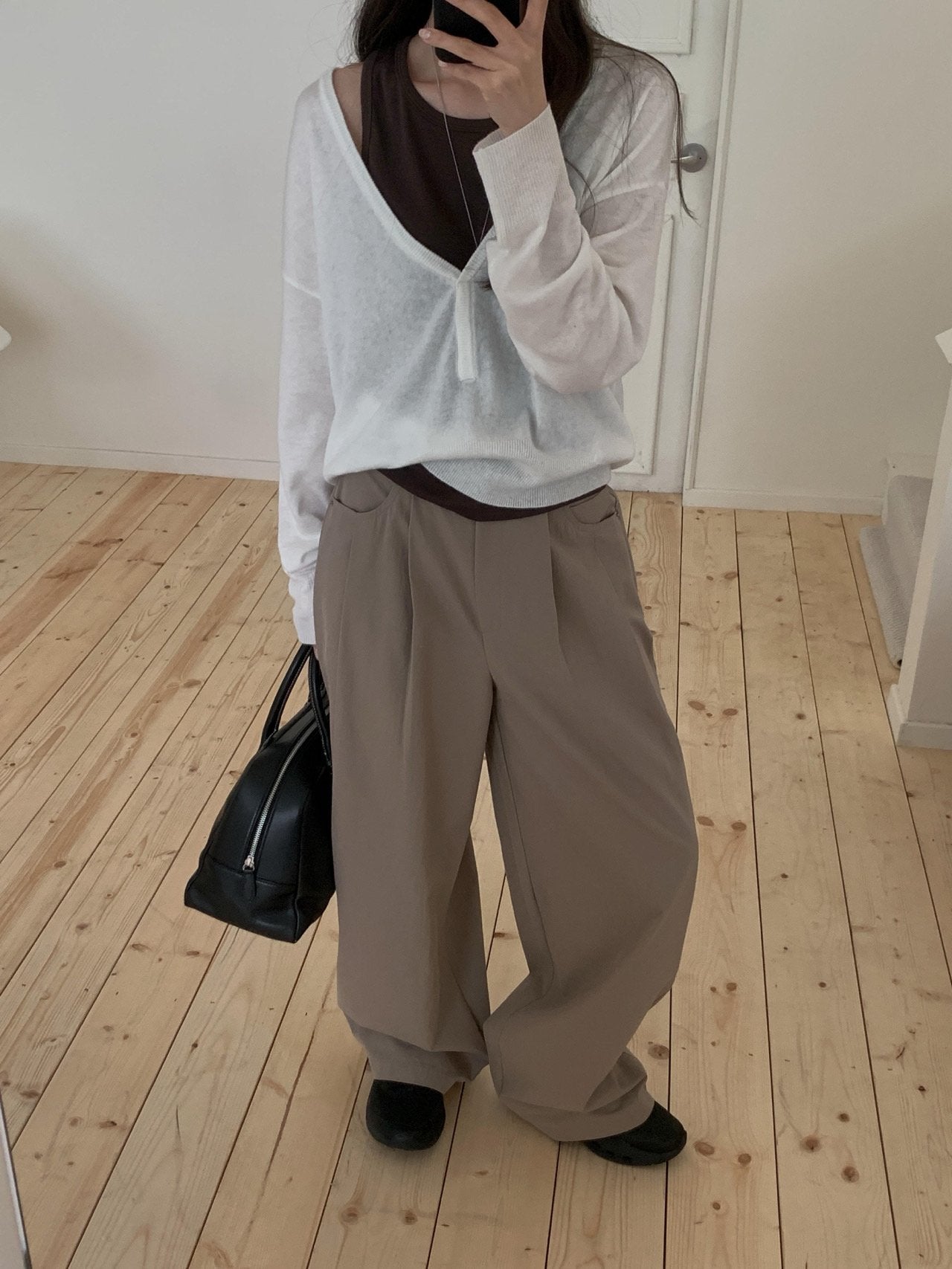 tony cotton pants-2col