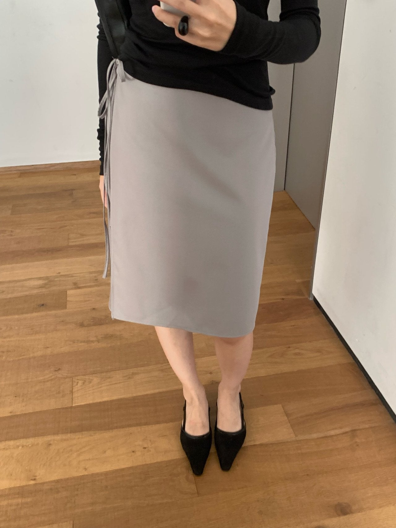 Sandy wrap skirt-2col