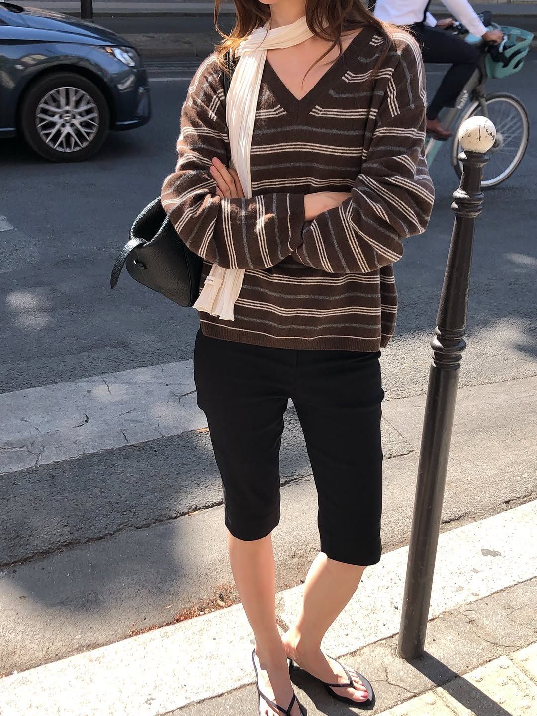 More cashmere stripe knit-2col