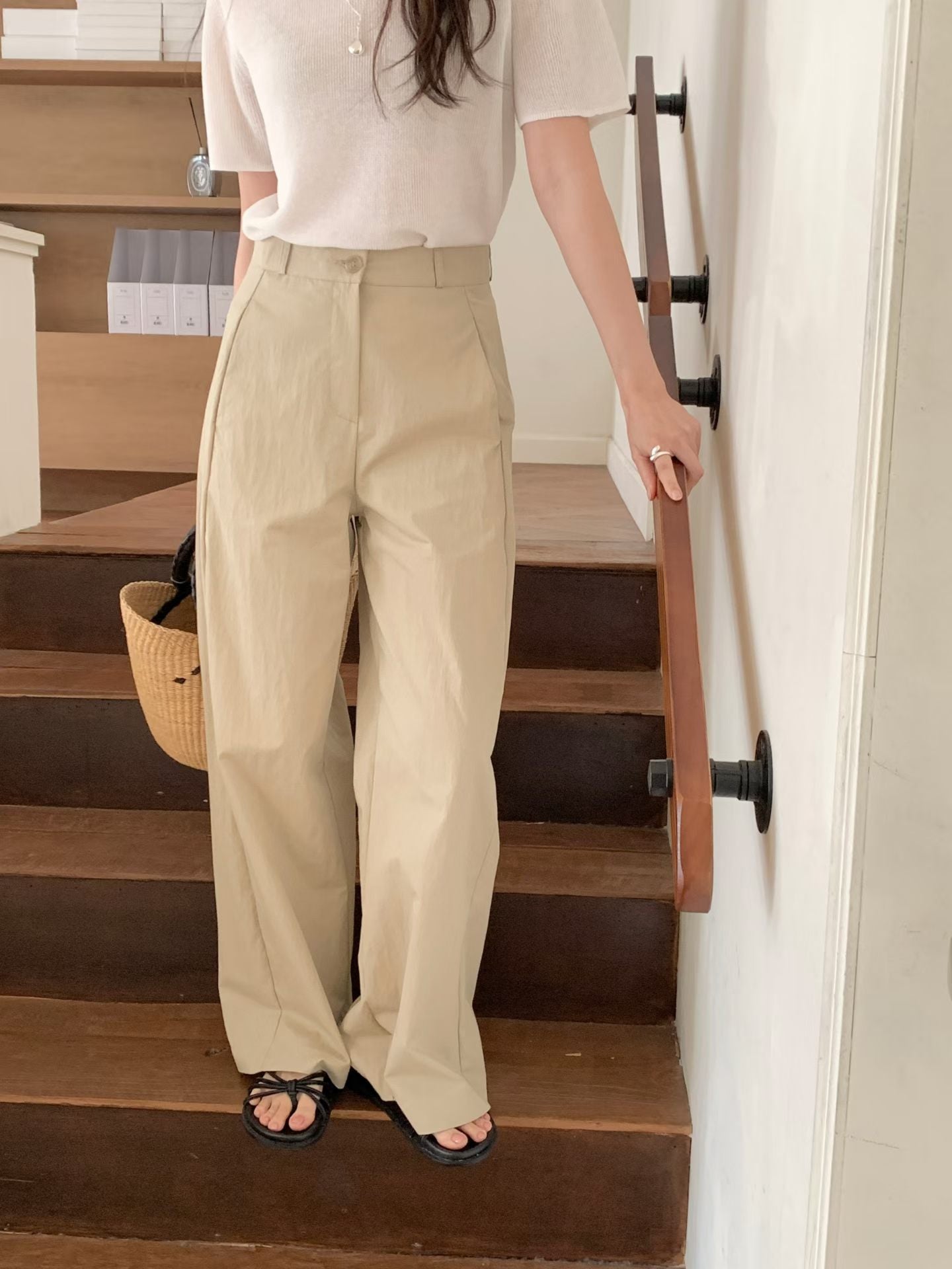 Curve pants-4col/ショート丈あり
