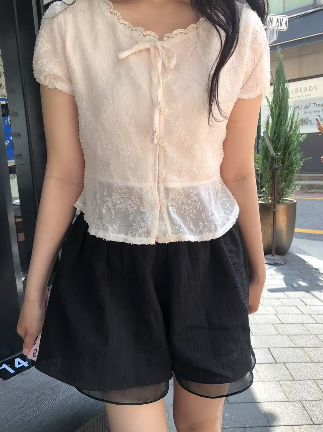 black即納 acacia blouse-2col